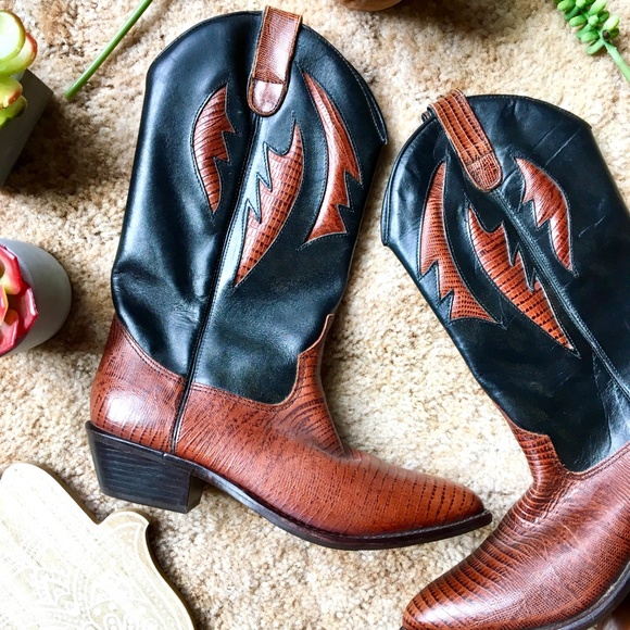 {Dolcis Genuine Leather} Western Cowboy Boots, 6.5 - Picture 5 of 8